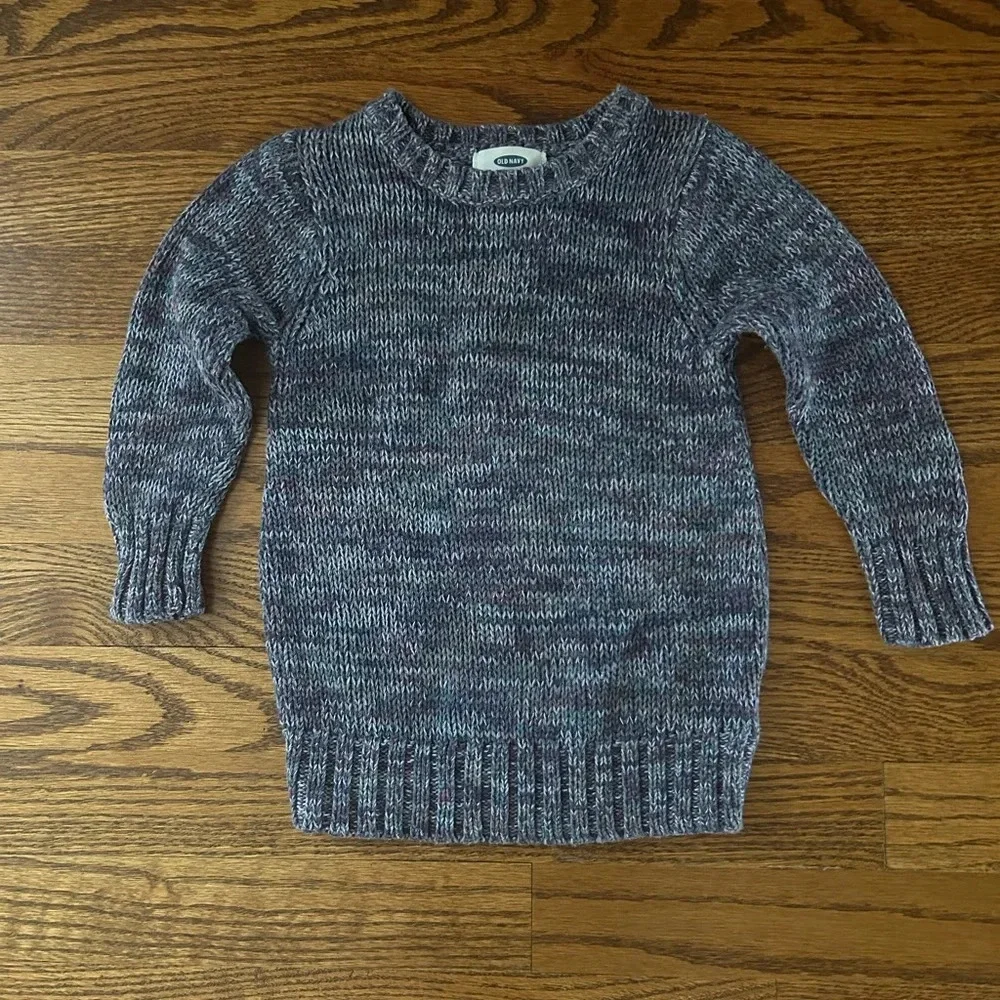 Old Navy Toddler Boys Multicolor Marled Knit Pullover Sweater Size 3T